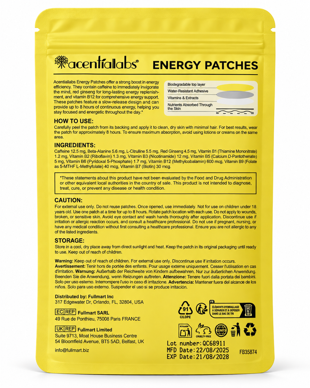 Energy Patches – Energy, Focus & Vitality Support