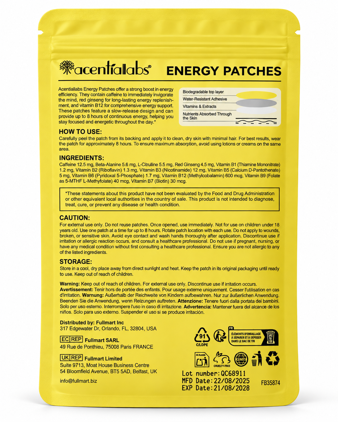 Energy Patches – Energy, Focus & Vitality Support