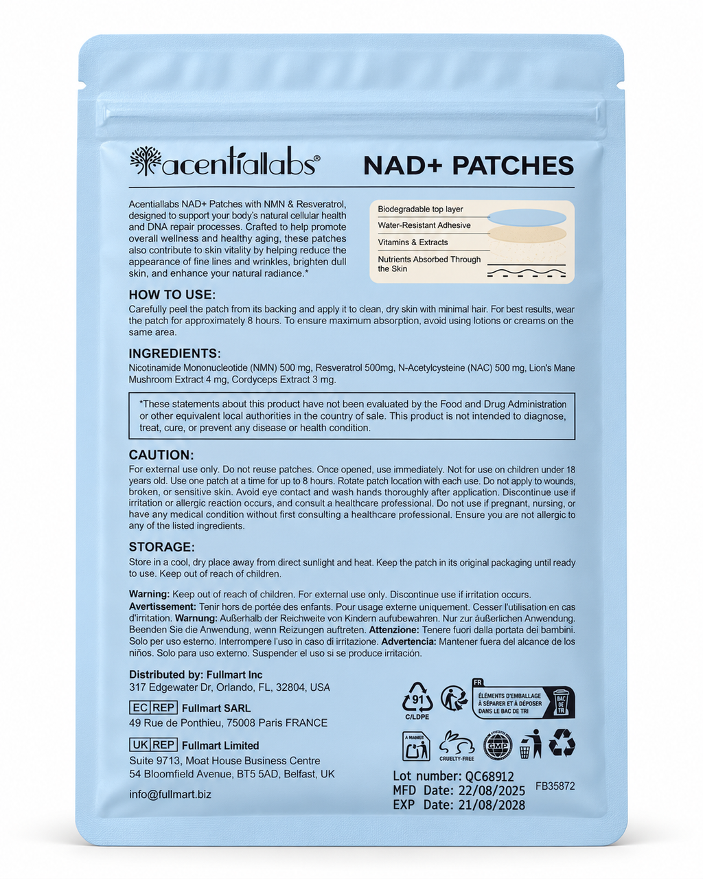 NAD+ Patches – Healthy Aging & Cellular Wellness Support